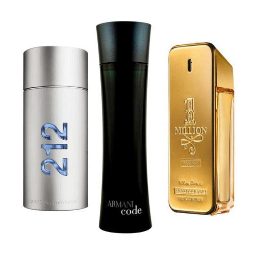 Zestaw 3 Perfum | 212 Men NYC, Paco Rabanne One Million, Armani Code Homme 100 ml